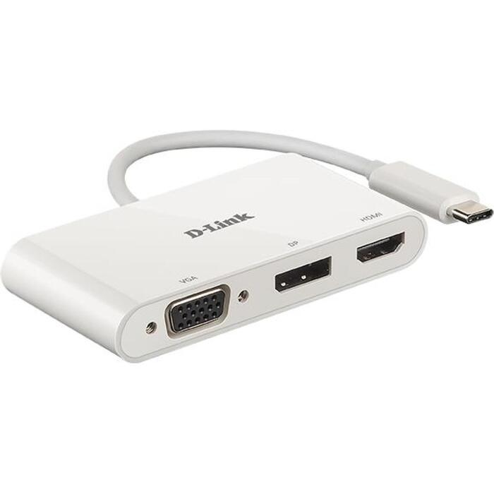 D-Link 3-in-1 USB-C uz HDMI/VGA/DisplayPort adapteris