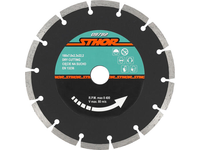 DIAMOND BLADE, SEGMENTED 180MM 08782 STHOR