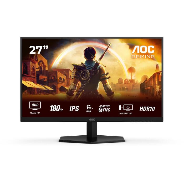 AOC Монитор Q27G42XE, 27", QHD, 180 Гц, 1 мс, 2560 x 1440, 300 кд/м², 2 x HDMI, черный (Q27G42XE)