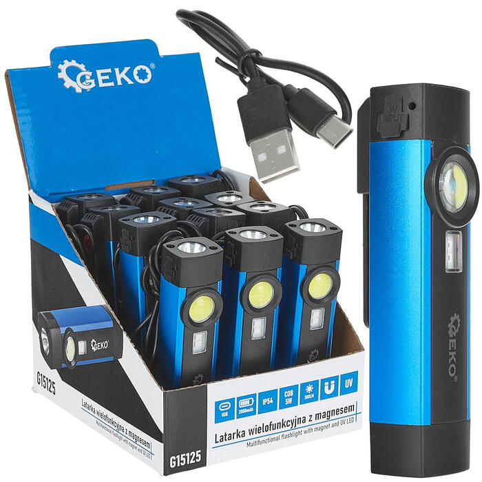 Geko Multifunkcionāla lampa G15125, 5W, 2000mAh