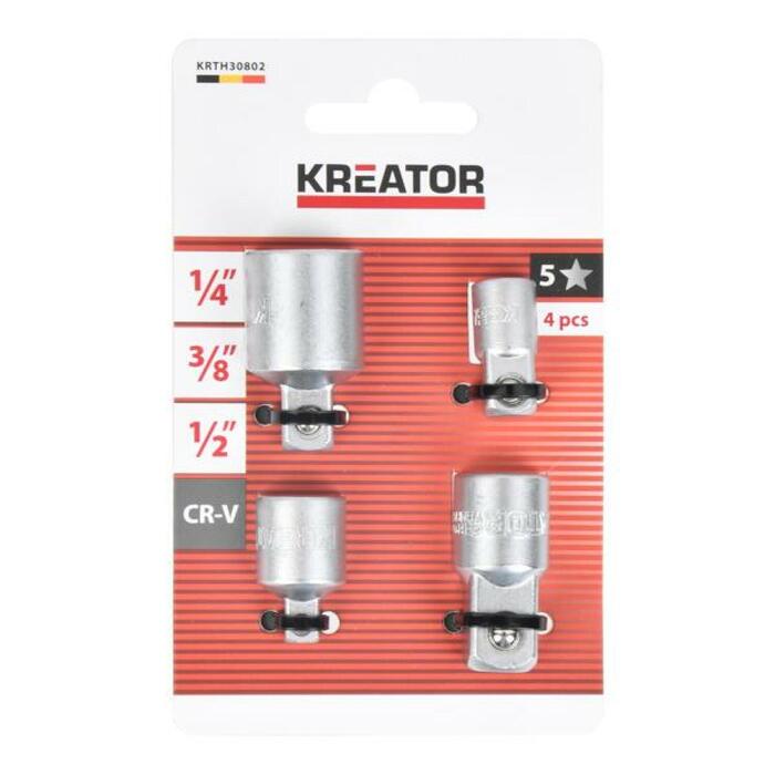 KREATOR Muciņu atslēgu adapteru komplekts 1/4"