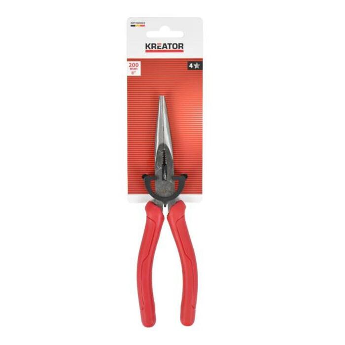 Kreator Длинногубцы KRTH60002, 205mm, 72mm, 58mm, углеродная сталь, плоская поверхность ручки (KRTH60002)