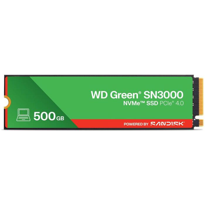 Sandisk SSD WDS500G4G0E, 500GB, M.2, PCI Express 4.0, NVMe, 5000MB/s чтение, 4100MB/s запись, QLC 3D NAND, 150TBW (WDS500G4G0E-00CPS0)