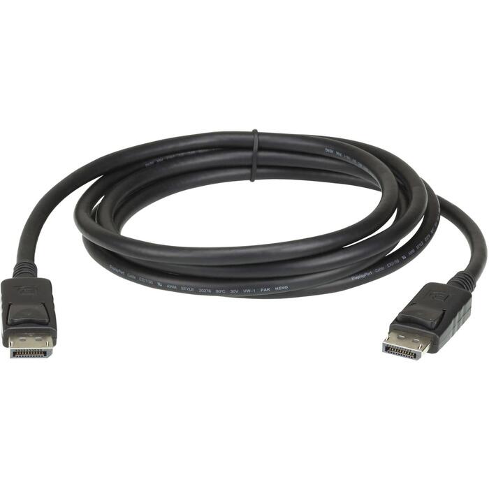 Aten DisplayPort rev.1.2 кабель 2L-7D03DP, 3 м, поддержка 4K, 3840x2160 при 60 Гц, оловянный медный проводник (2L-7D03DP)