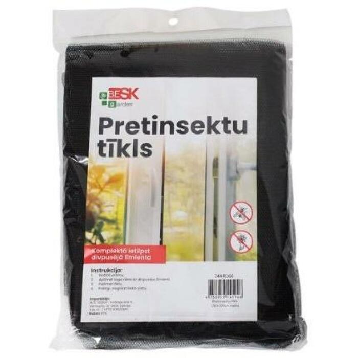 Besk Pretinsektu tīkls 9141946, 150x200cm, melna