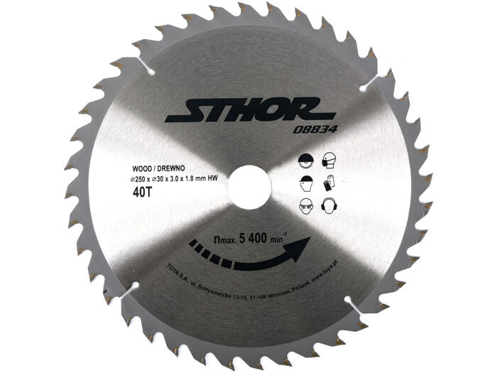 TCT BLADE FOR WOOD D250 T40
