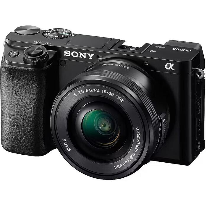 Sony ILCE-6100 bezspoguļa kamera, ILCE6100AKB.CEC
