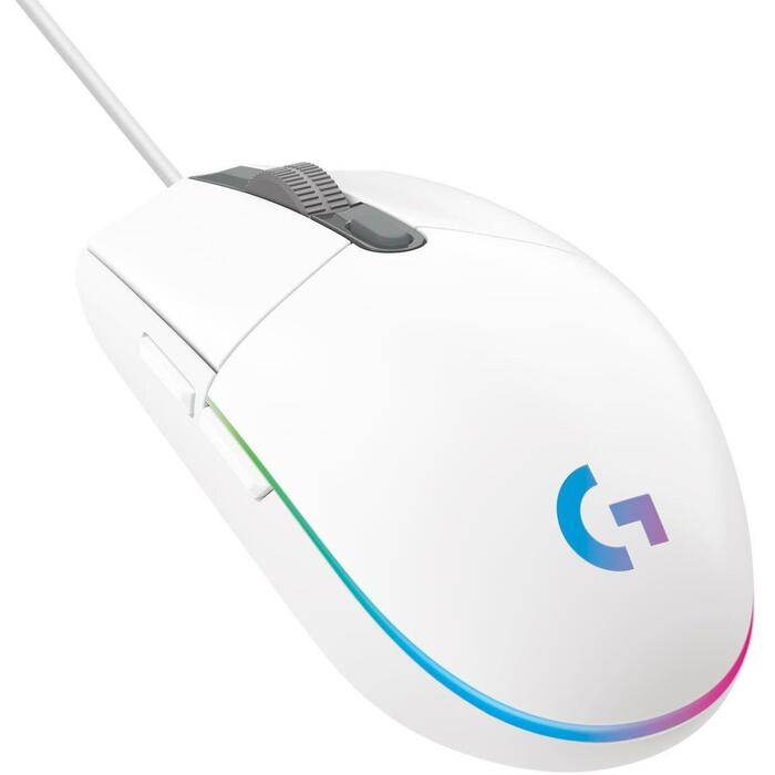 Logitech USB optiskā pele G203/WHITE 910-005797