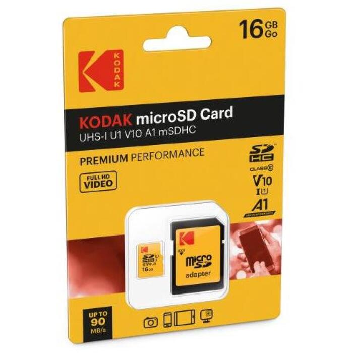 Kodak microSDHC 16GB EKMSDM16GHC10K, 16GB, UHS-I