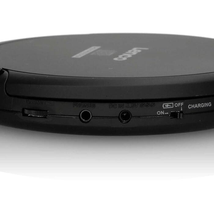 Lenco MP3 pārnēsājams CD atskaņotājs ar triecienizturīgu aizsardzību, melns (CD-200)