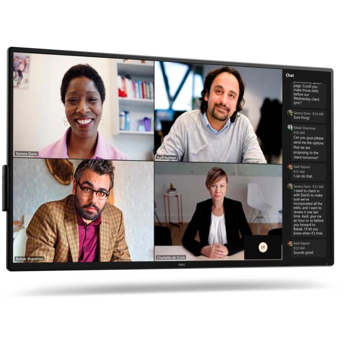 Dell ЖК монитор P5525QC 210-BNTN, 55", 3840 x 2160, 400 cd/m², 60 Hz, 8 ms, 2 x HDMI, 2 x DP, 90 W USB-C (210-BNTN)