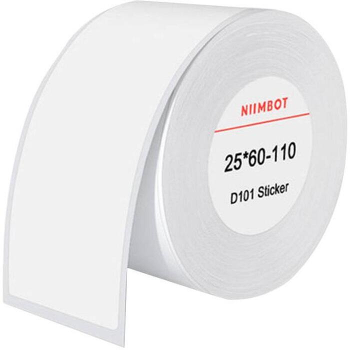 Niimbot T25*60-110WHITE termopapīra uzlīmes, 25x60mm, 110gab