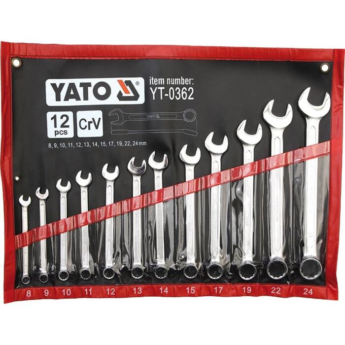 Yato kombinēto uzgriežņu atslēgu komplekts YT-0362