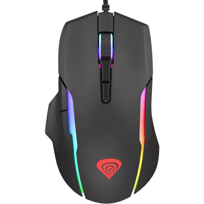 Genesis spēļu pele Xenon 220 NMG-1572, 6400dpi, 7 pogas, ergonomisks, RGB apgaismojums, USB-A (NMG-1572)