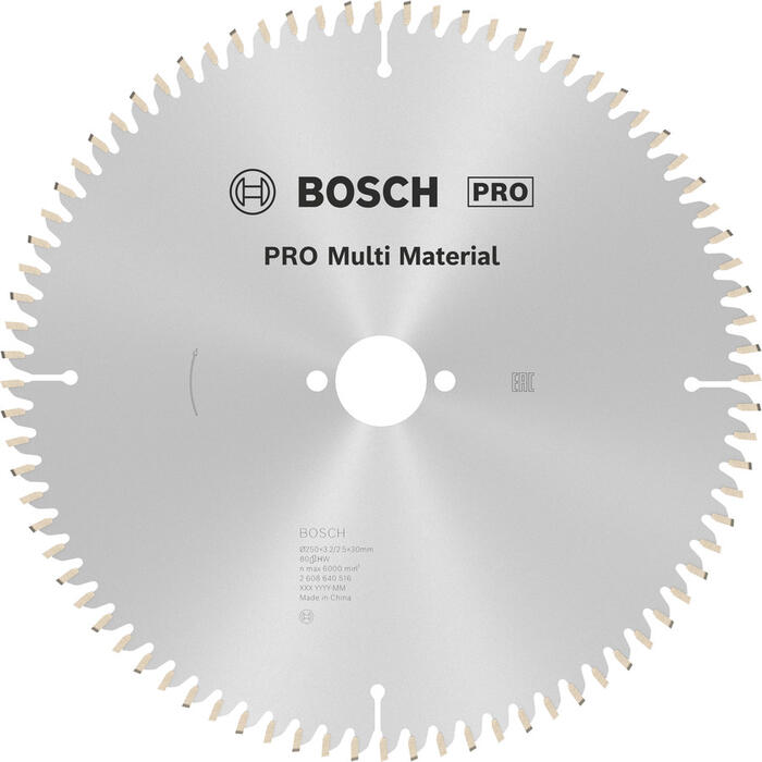 Ripzāģa disks 250x30 mm Multi material