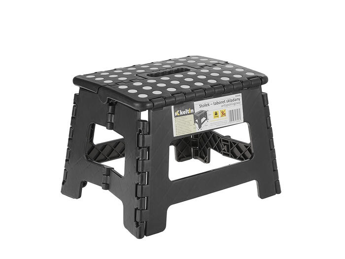 Saliekamais pret-slīdošais krēsls, Keltin, K00398, 150 kg, melns, kompakts un viegls (K00398)