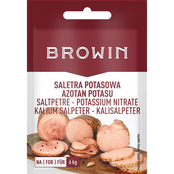 Browin Нитрат натрия для засолки мяса 410010, 20г, универсальный для мяса (410010)