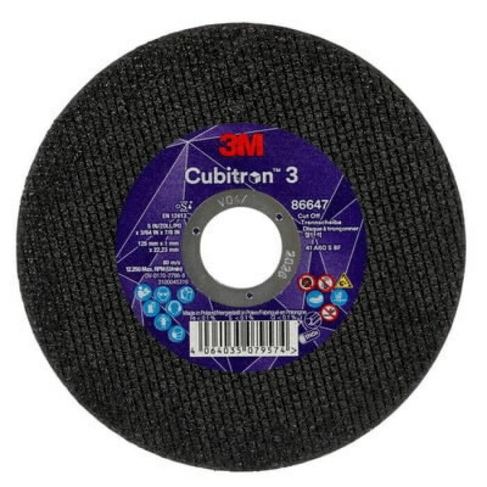 Режущий диск Cubitron 3 T41 P60+ 125x1/22,23mm, 3M, 86647 (86647)