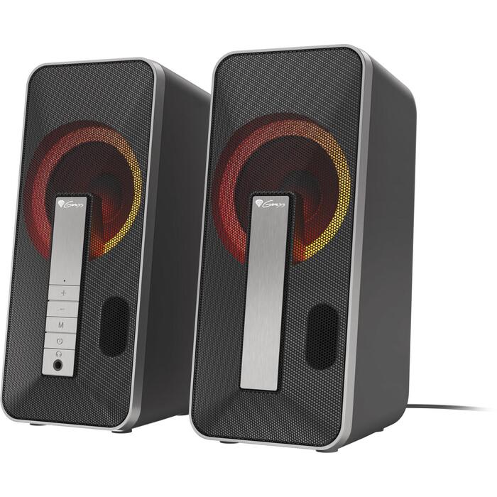 Genesis Datorskaļruņi Helium 100BT RGB NCS-1635, 2.0 kanāli, 10 W, 120-20000 Hz, Bluetooth 5.0, USB, 3.5 mm, RGB apgaismojums (NCS-1635)