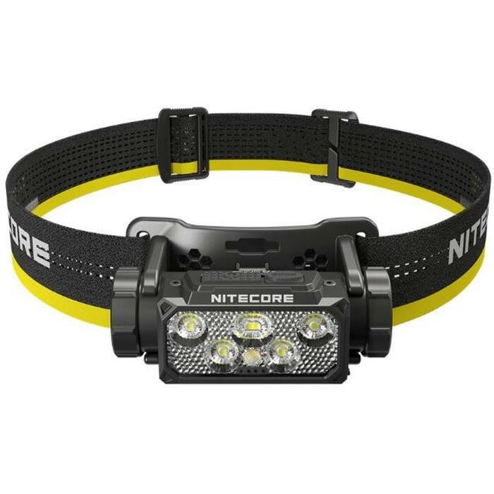 Nitecore HC60 UHE, Lukturis uz galvas, 1600 lm, 6 LED, 4000 mAh, IP68, Ūdensizturīgs līdz 2 m, Šoka izturīgs līdz 2 m, USB uzlāde (HC60UHE)