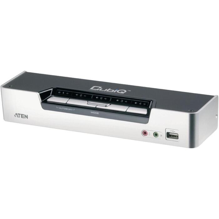 Aten KVM переключатель CS1794-AT-G, 4 x KVM / audio / USB, 1 локальный пользователь, совместим с HDCP, Video DynaSync (CS1794-AT-G)