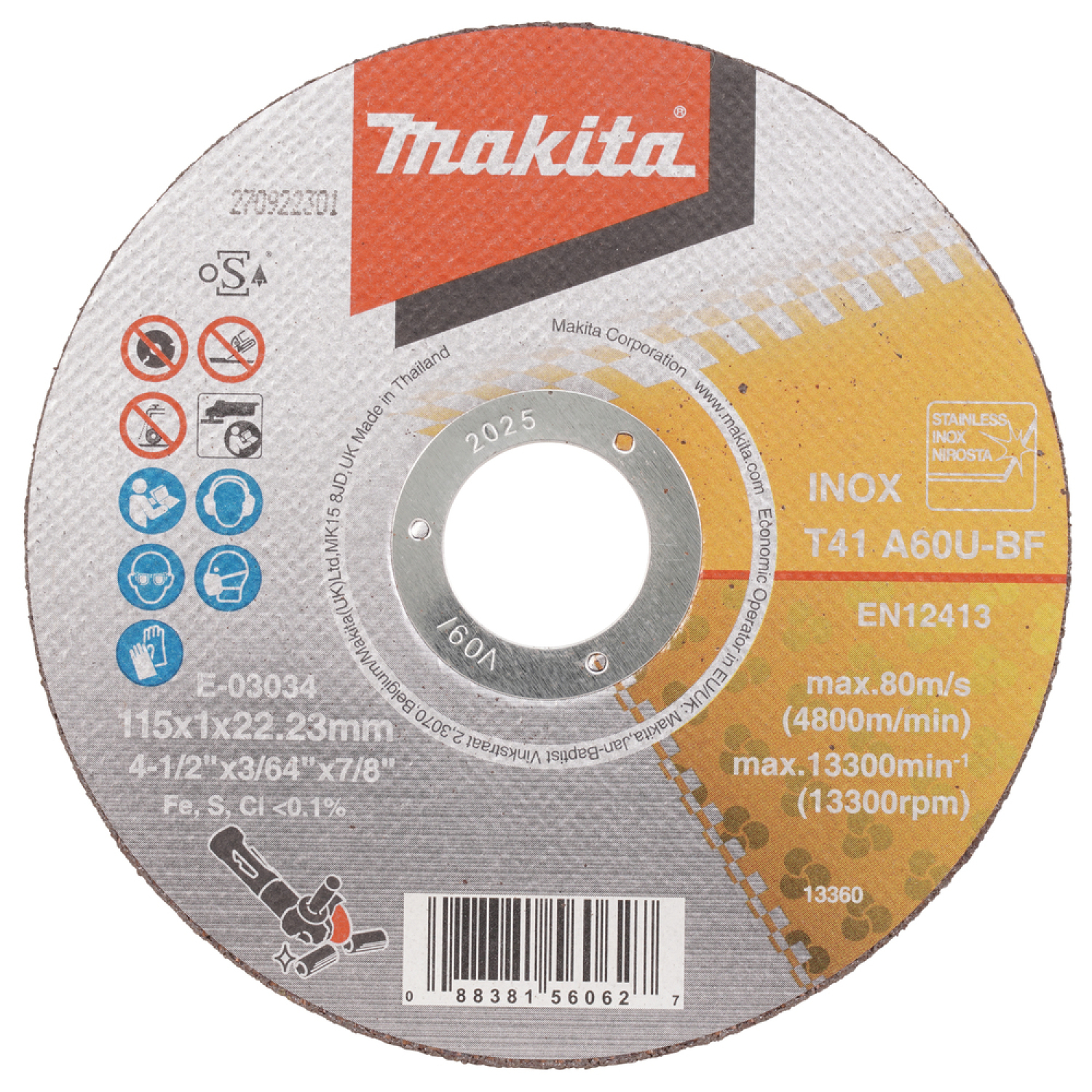 Griezripa MAKITA E-03034 115 mm x