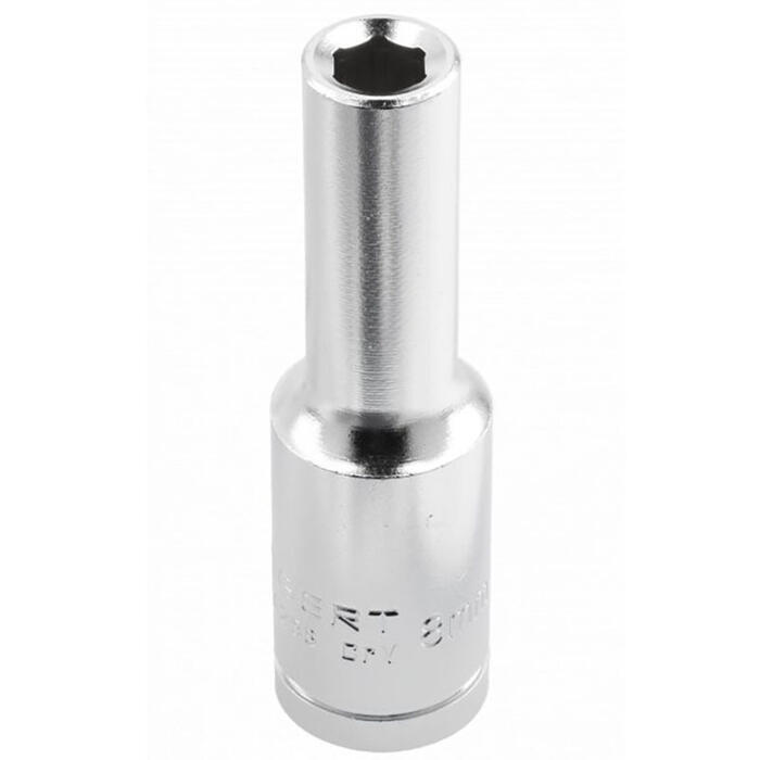 Hogert шестигранная головка HT1A280, 1/2 дюйма, 30 мм, длинная, CrV, шестигранный профиль, прямоугольный привод (HT1A280)