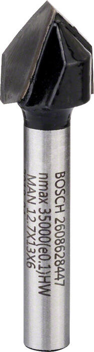 V veida gropju frēze 6mm D1