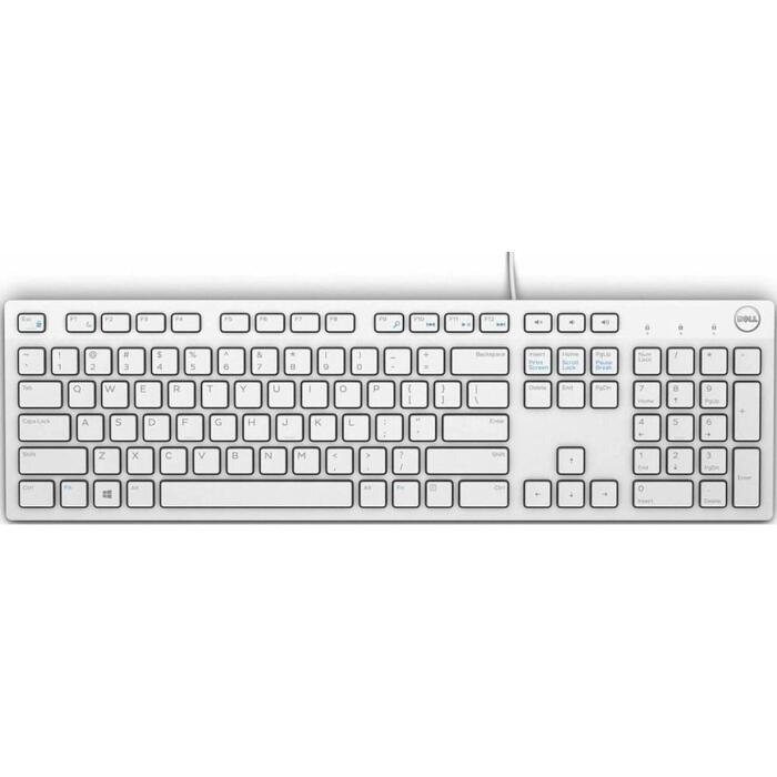 Dell klaviatūra KB216, USB, balta, multimedia