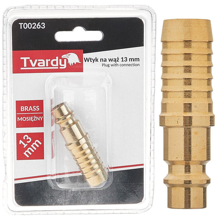 GEKO Misiņa vīriešu kontaktdakša 13mm, Tvardy