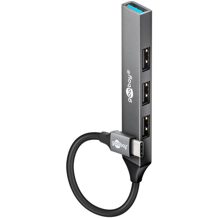 Goobay Slim 4-Port USB Hub, USB-C