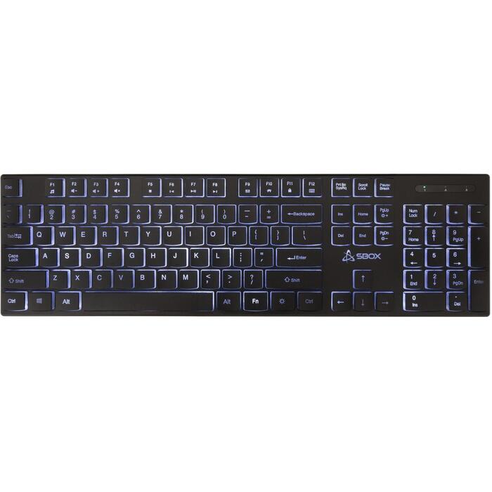 Sbox Klaviatūra K-22 BLACK/US, 1.5m