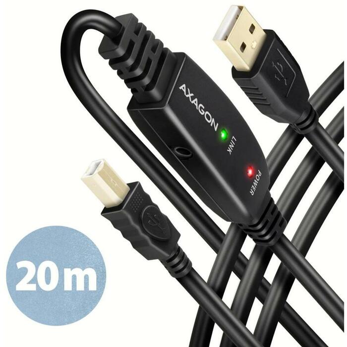 Axagon USB kabelis ADR-220B, 20m, aktīvs