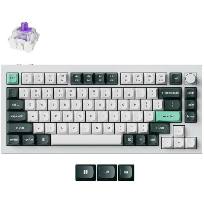 Keychron Klaviatūra Q1H-P1 75% bezvadu, RGB
