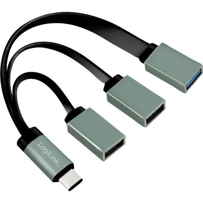 Logilink UA0315 USB-C centrmezgls, 3x USB-A