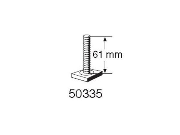 T-veida sliedes skrūve 61mm, rezerves daļa