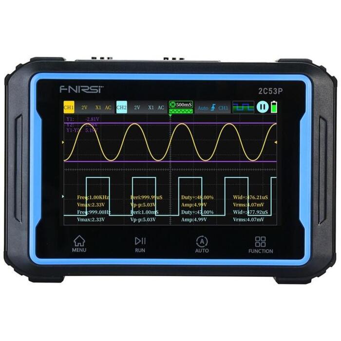 Fnirsi 3-in-1 osciloskops 2C53P, 50MHz, 250MSa/s
