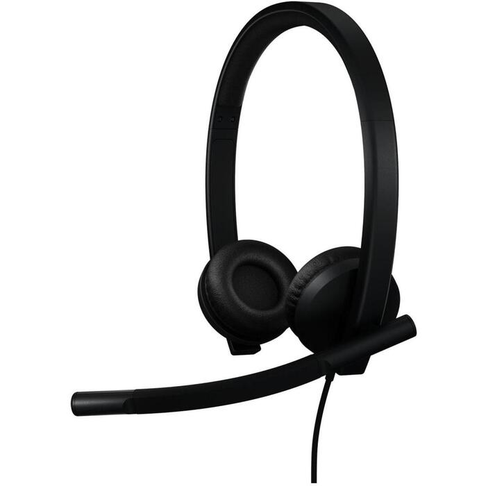 Logitech H570E 981-001430, проводная гарнитура, 30mm, 32Ω, 1.9m, черный, для офиса (981-001430)