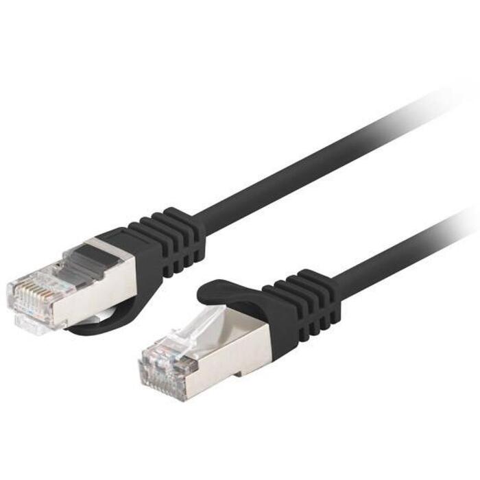 Lanberg Patchcord кабель 1.5M 10-pack прошедший Fluke черный, 26AWG, 5.7mm, 250MHz, 10Gb/s (PCF6-20CC-0150-BK)