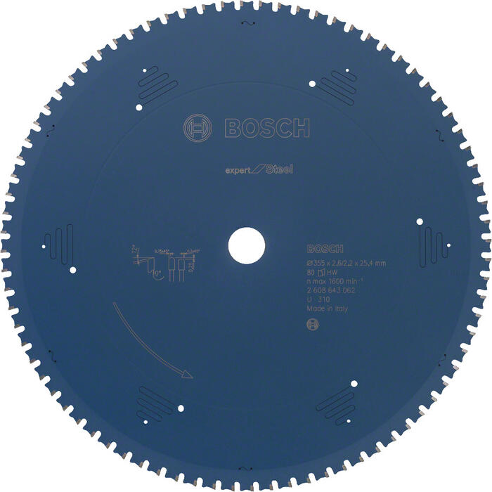 Ripāģa disks 355x25,4x2,2mm, Metāla