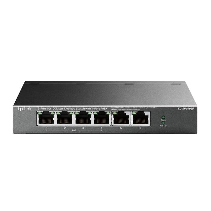 TP-Link TL-SF1006P tīkla komutators 6× 10/100
