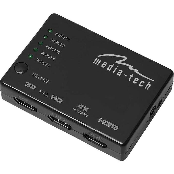 Media-Tech MT5207 HDMI sadalītājs, 5 ieejas