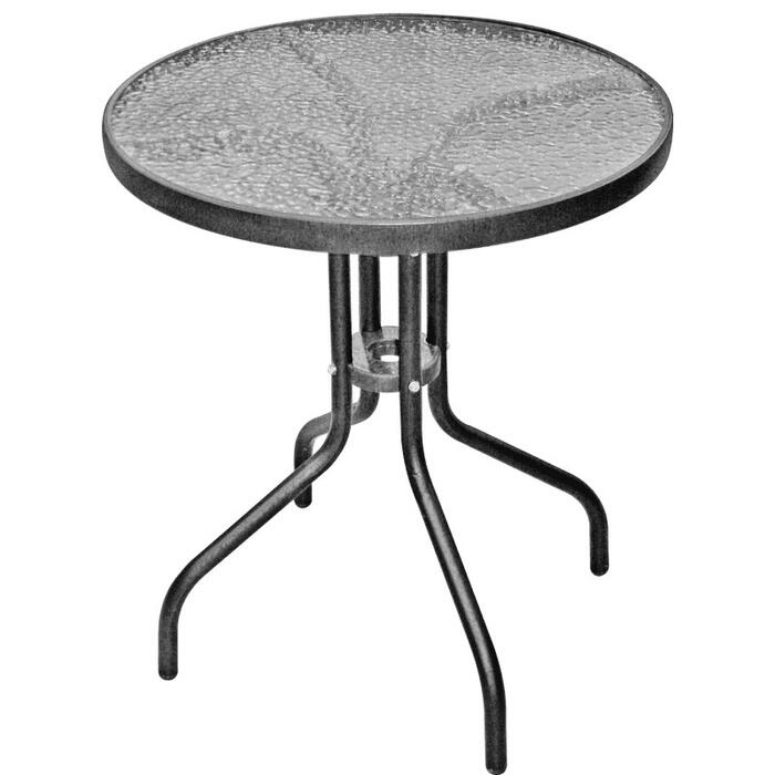 BESK Galds 60x70cm metāla ar stikla