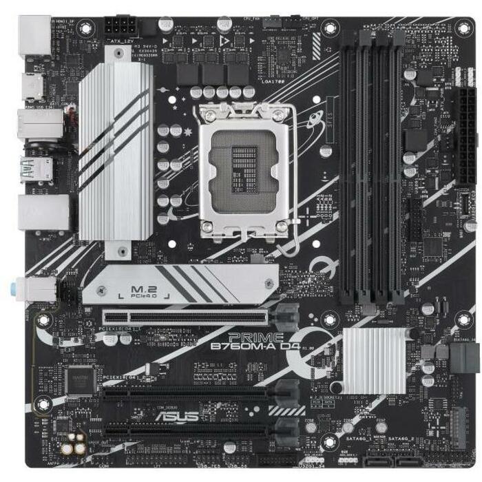 Asus Mātesplate PRIME B760M-A D4-CSM, LGA 1700, DDR4, 128 GB, 2 M.2, 4 SATA III, 2.5 Gb Ethernet, 7.1 audio (PRIME B760M-A D4-CSM)