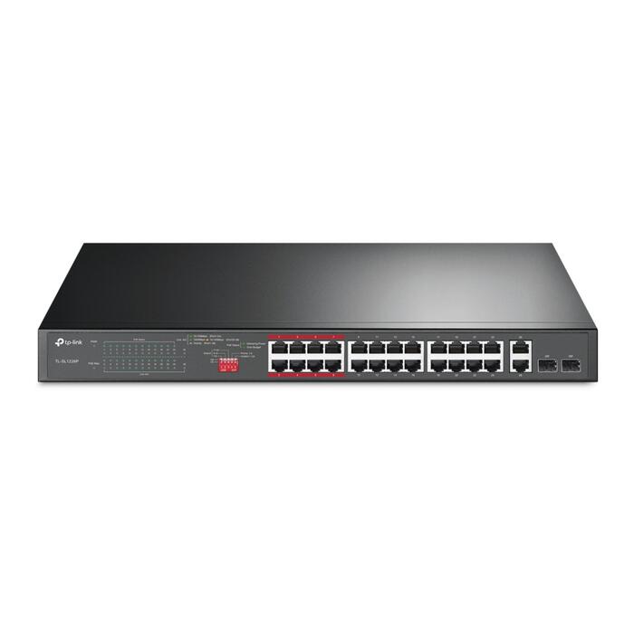 TP-LINK TL-SL1226P komutators, 24x10/100Mbps PoE+, 2xGigabit