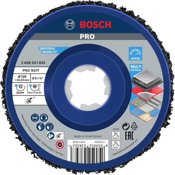 X-LOCK tīrīšanas disks N377 Metal, Ø125mm