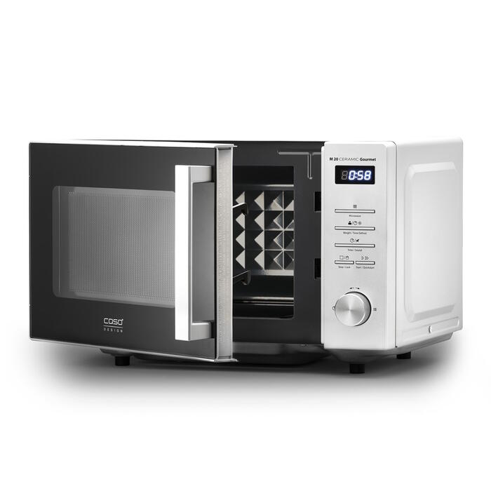 Brīvi stāvoša mikroviļņu krāsns ar keramisko pamatni 20 L 700 W Sudraba 03321 Caso (03321)