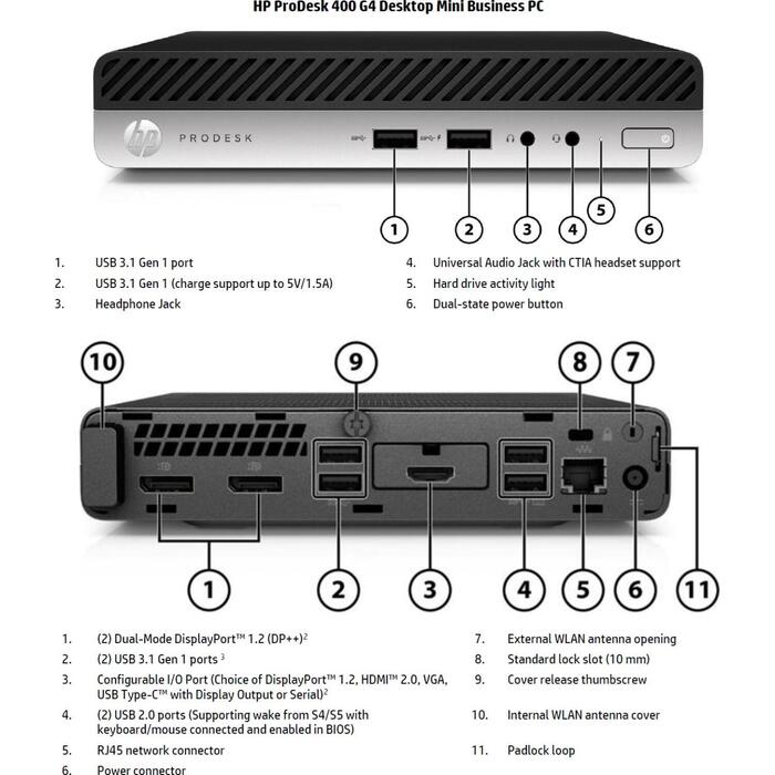 HP Renewed ProDesk 400 G4, i3-8100T