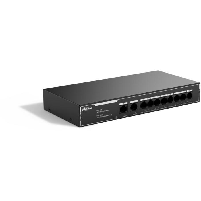 Dahua SG1010LP Komutators 10-Portu 8-PoE 10/100/1000
