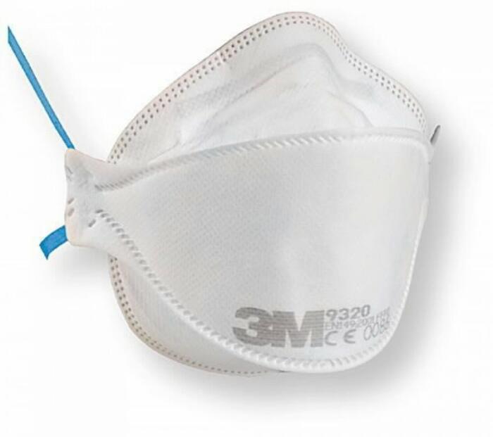 3M Respirators 9320 Aura+ FFP2 T9320+, 0.01kg, 12 x OEL, 92% efektivitāte, salocāms, pielāgojams (T9320+)